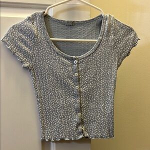 BRANDY MELVILLE FLORAL BUTTON UP TOP